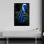 Vibrant Blue Angelfish Colorful Vibrant Fish Ocean Tropical Wall Art Print 1 Piece Wrapped Canvas Wall Art-1565334641