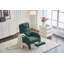 Chaise berçante en tissu avec repose-pieds Teddy-199263665