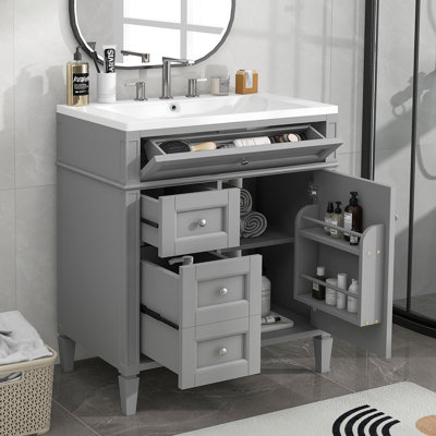 30'' Bathroom Vanity With Top Sink