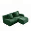 Canapé modulaire en tissu avec repose-pieds Teddy, sans assemblage-355476419