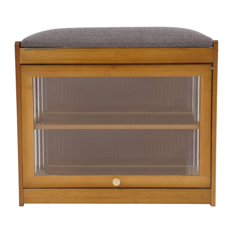 Banc de rangement pour chaussures 4 paires, Brun
