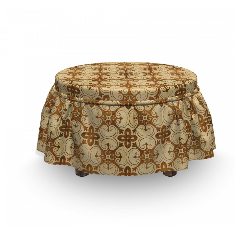 Housse pour repose-pieds fleur de lis