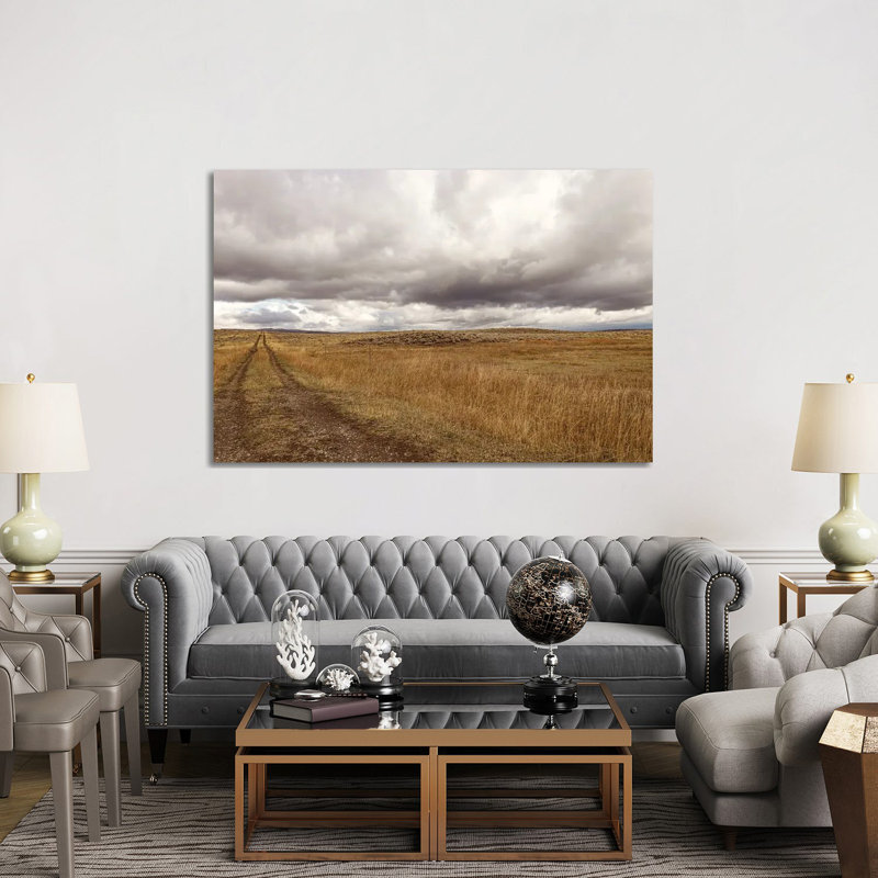 Storm Clouds Over Montana Prairie, Wrapped Canvas, No Mat, 40" H x 60" W x 1.5" D