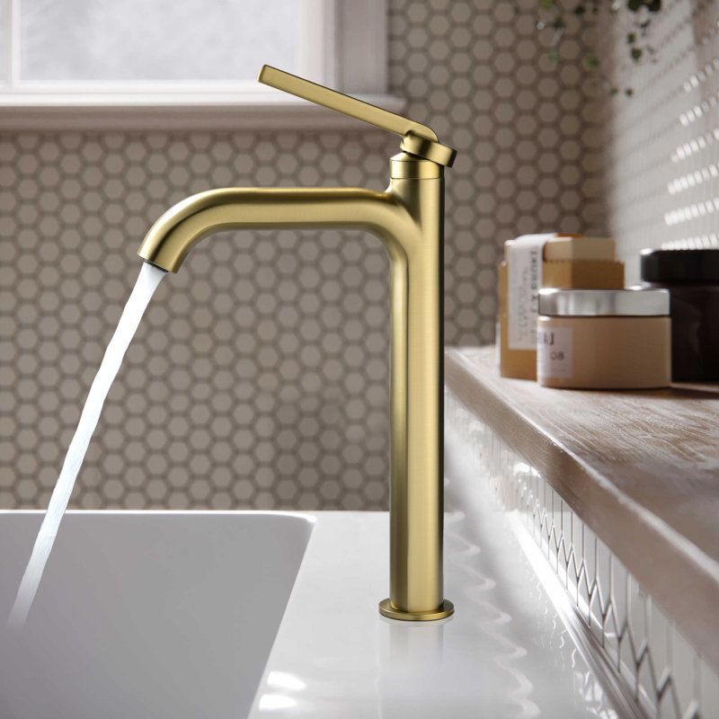 Single-handle Bathroom Faucet, Brushed Gold