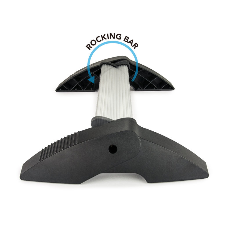 Ergonomic Black and Aluminum Adjustable Footrest