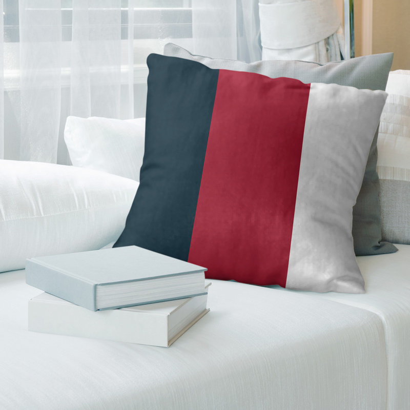 Housse de coussin, Rouge, 16 po x 1 po, Polyester filé