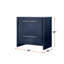 Meuble-lavabo bleu marine 36 po X P 20 po D, avec plateau en quartz blanc-117978810