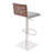 Bjorn Swivel Adjustable Height Upholstered Bar Stool with Pedestal Base in Brushed Stainless Steel-50331852-92442817
