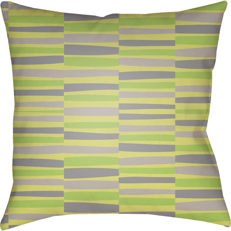 Littles Throw Pillow, Green, 18" H x 18" W x 4" D