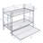 METAL BUNK BED WITH TRUNDLE  SILVER