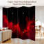 Cloison pliante 6 panneaux séparateur mural en toile rouge royal noir