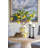 9X9X12.5" White Ceramic Vase With Vibrant Yellow Lemon Accents