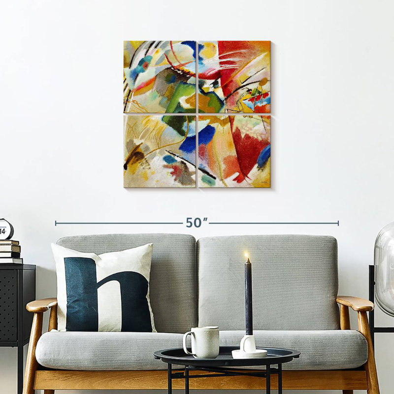 Peinture avec centre vert, H 26 po x l 26 po