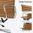 Mid Back Top-Gain Leather Office Chair With Arm And Aluminum Frame, Swivel Conference Desk Chair-1952329213