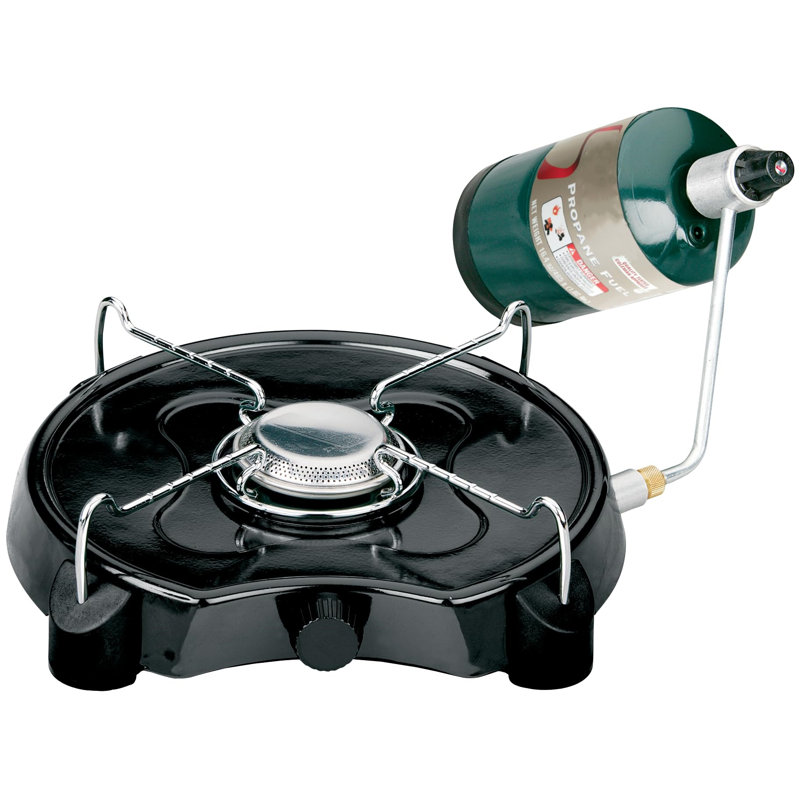 Black Compact Single Burner Gas Camping Stove