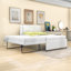 Lit plateforme double en lin avec lit gigogne multifonctionnel-1150559821