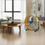 30 po Ventilateur industriel en métal robuste à 3 vitesses jaune