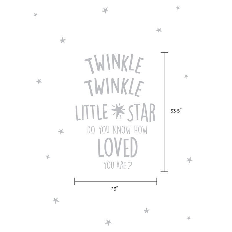 Text & Numbers Non-Wall Damaging Accent, White