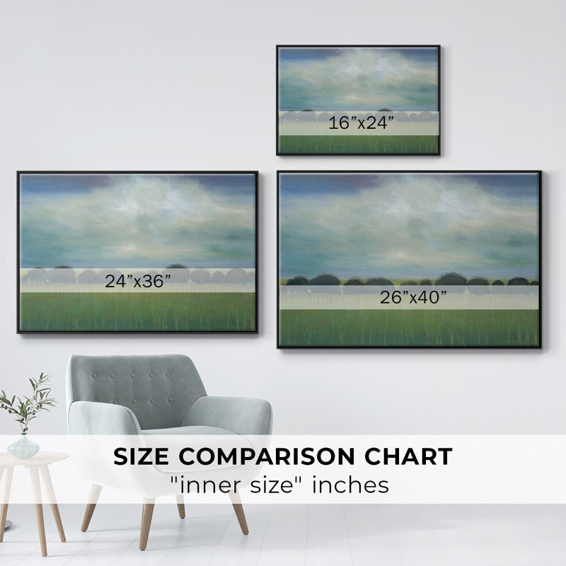 Greener Pastures-Reproduction encadrée de qualité supérieure, Cadre noir, H 41 po x l 27 po x P 2 po