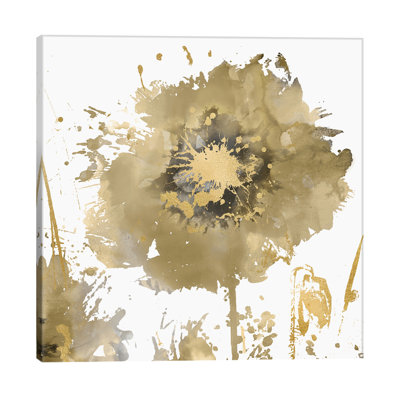 Flower Burst In Gold I by Vanessa Austin - Print on Canvas