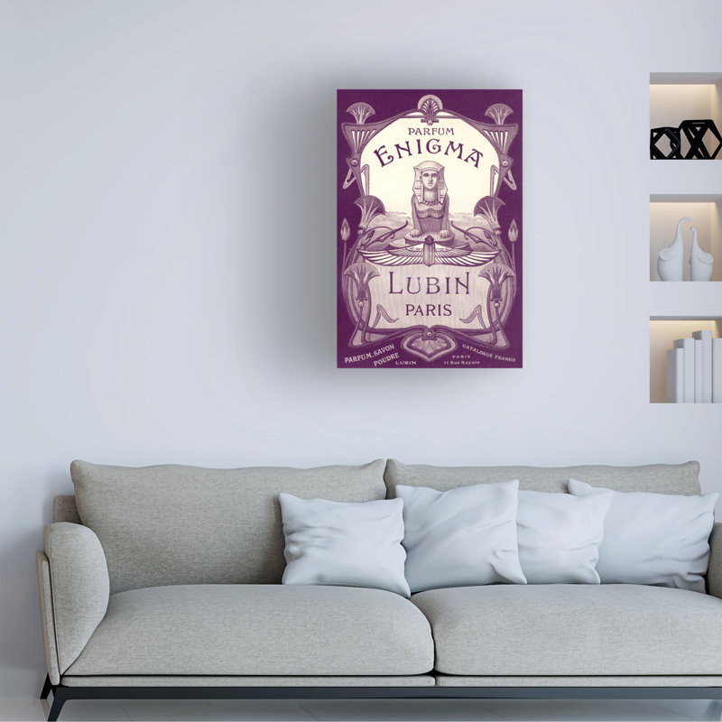 «Inconnu», artiste, publicité sur toile, H 19 po x l 12 po