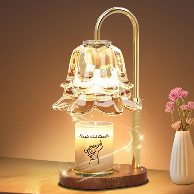 Lampe de bougie avec minuterie, cire à intensité variable améliorée pour bougies en pot, lampe de bougie à hauteur réglable, cadeaux d'anniversaire pour maman, cadeaux de réchauffement
