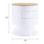 Élégante table d'appoint blanche pour présentation et utilitaire - entièrement assemblée, sans installation avec assemblage fonctionnel - pratique