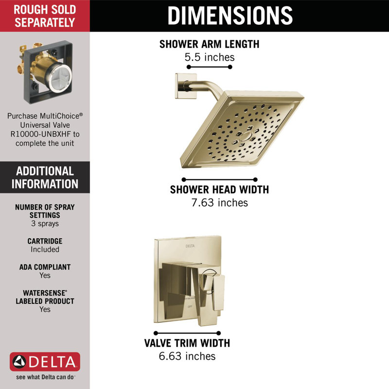 17 Series H2Okinetic Shower Only Trim, Lumicoat Polished Nickel