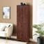 Armoire à 4 tablettes et 8 portes en noyer - Ajoutez du rangement à votre chambre d'amis pour garder les outils de garage organisés