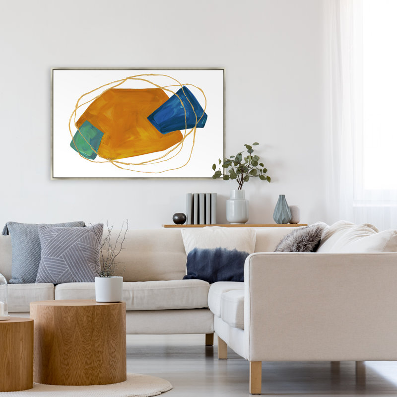 Inviter II Print by Ann Duffy, 37.5" H x 58.5" W x 1.5" D, Image Gel Brush, Orange
