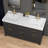 Solid Surface 61" Double Bathroom Vanity Top In White Bathroom Countertop With Sink