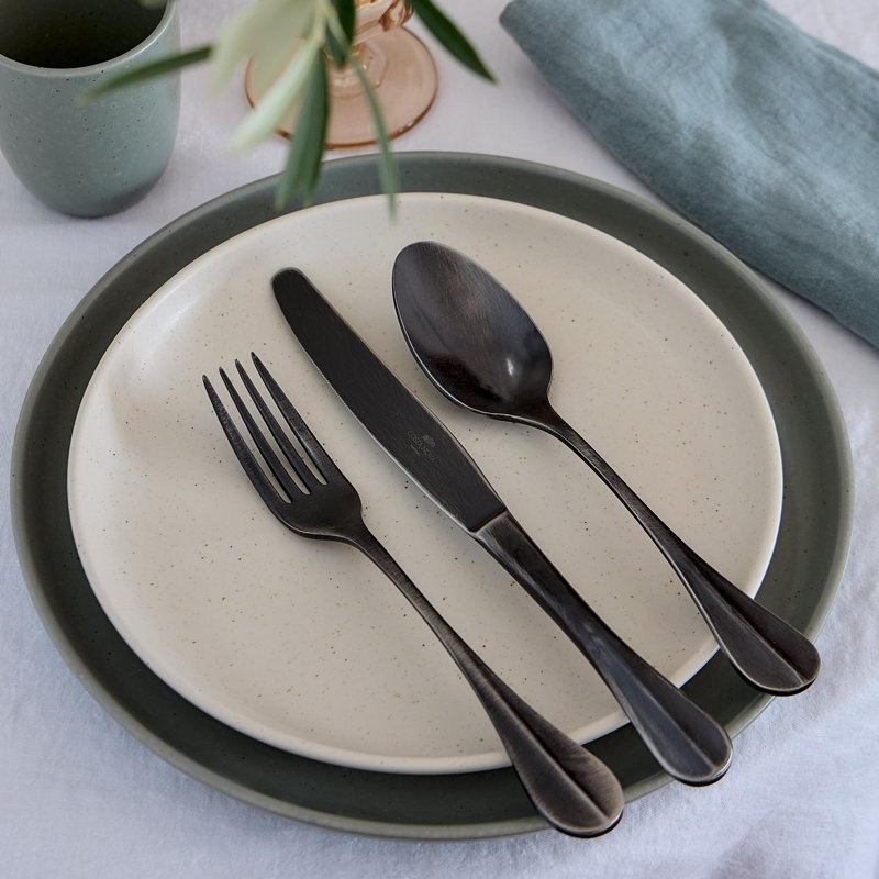 Nau Flatware 5 Pieces, Antique Black