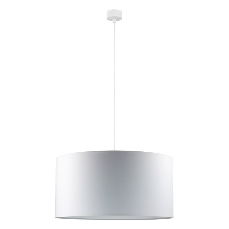 Mika 1 - Light Drum Pendant, White, White, 24cm x 40cm x 40cm