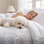 Garnissage de couette en duvet synthétique à motif de carrés en duvet synthétique - blanc, édredon toutes saisons-101518297-101820269