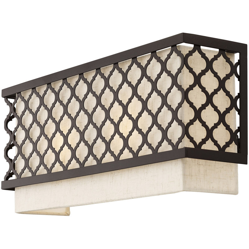 Mance Wall Sconce, English Bronze, 7" H x 9" W x 6" D