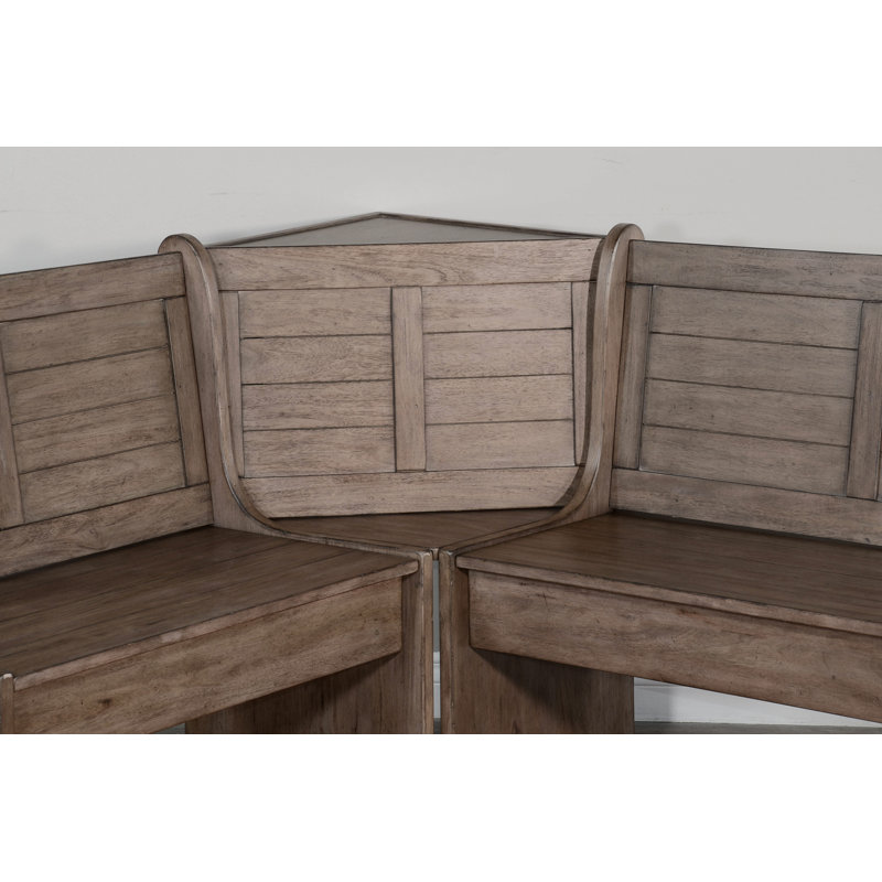 Villepinte 4 - Piece Solid Wood Breakfast Nook Dining Set, Buckskin
