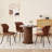 Round Dining Table For 2, 31.5” Modern Small Pedestal Kitchen Table, Space Saving, For Apartment, Home, Brown-96265861-96265863