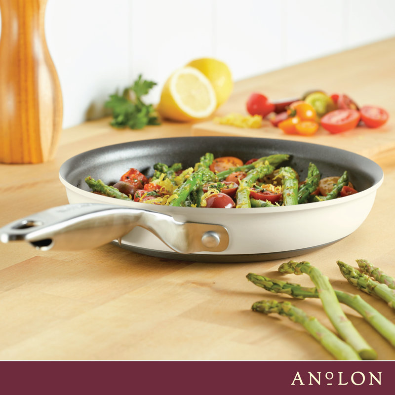 Anolon Achieve Hard Anodized Nonstick Frying Pan / Skillet, 8.25", Teal
