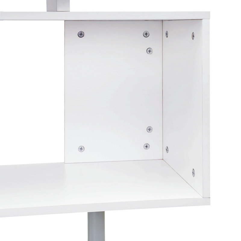 Bureau d'ordinateur de coin 55 po 55 po, White