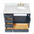 Cambridge Single Bathroom Vanity with Carrara Marble Top-88398685