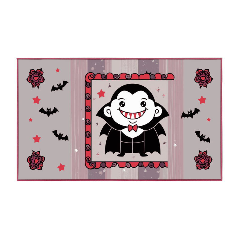 Tapis de Noël lavable The Holiday Aisle®, Rectangle 7 pi x 9 pi