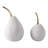 Osiris Decorative Objects Polyresin Pear-Shaped Design With Stem Home Office Bedroom Living Room Set Of 2 - 7", 6" White
