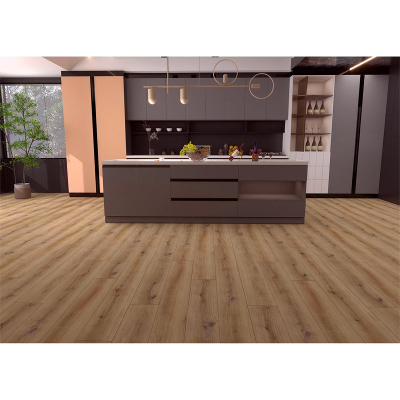 NuCore Longboard Plus 9"W x 72"L x 8mm Thick (20mil wear layer) WPC Vinyl floor planks by Golden State Floors, Beige Brown