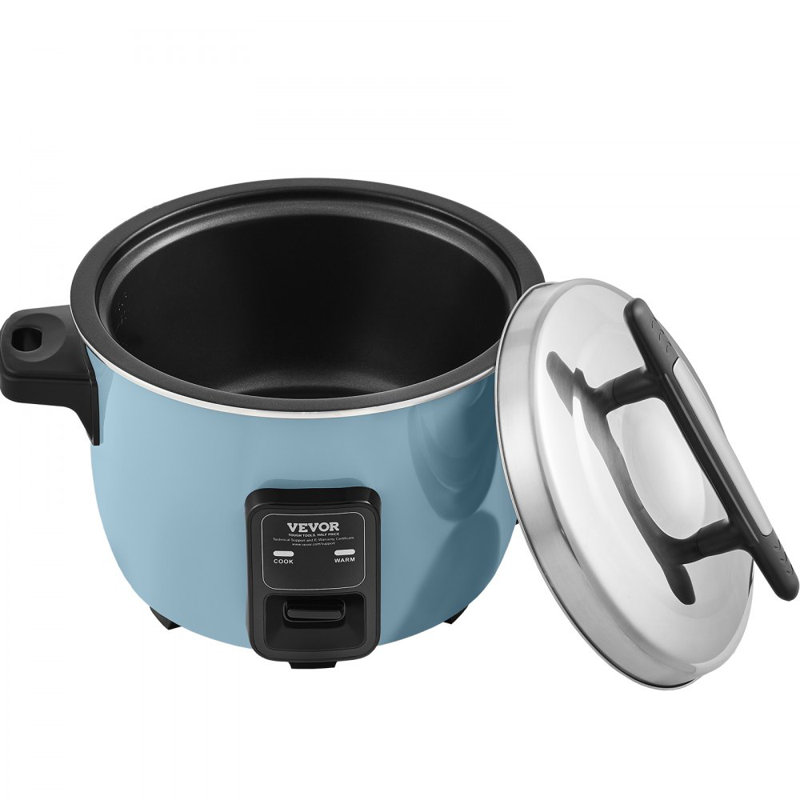 Commercial Rice Cooker, 10.57Qt Cooked Rice, Large Rice Cooker and Warmer with Nonstick Inner Pot, 50 Cups