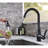 Versatile Pull-down Sprayer Brass Matte Black Modern Faucet For Efficient Kitchen Use