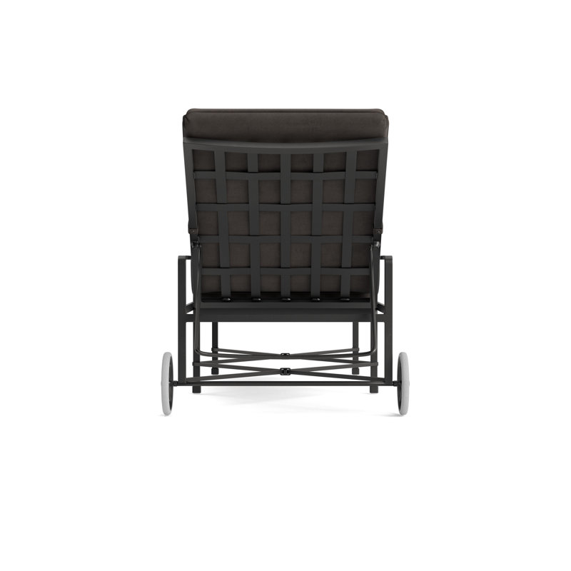Venetian Outdoor Chaise Lounge, Fusion Charcoal, Textured Pewter