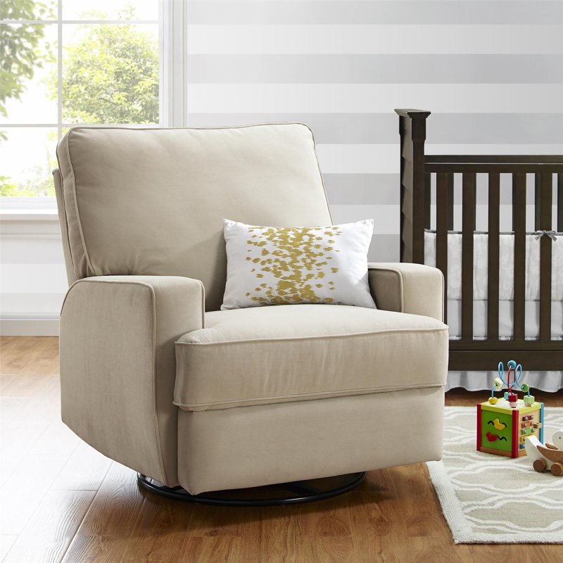 Gutshall Swivel Reclining Glider, Beige