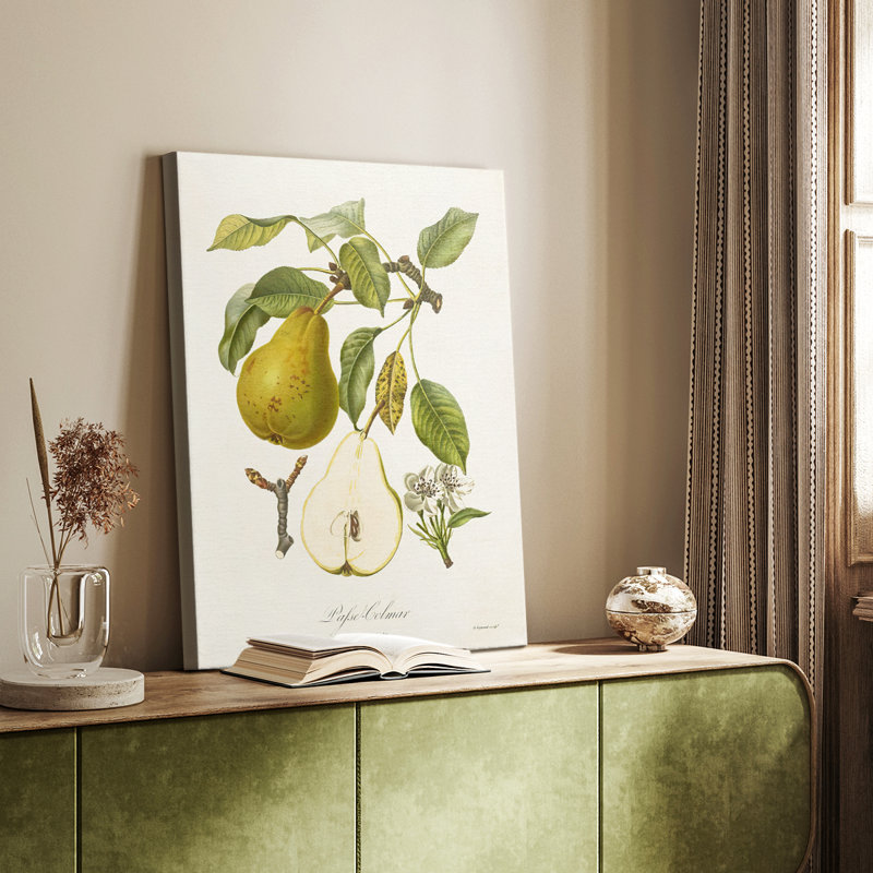 Poires rétro II - galerie Cavas sur mesure, H 48 po x l 32 po