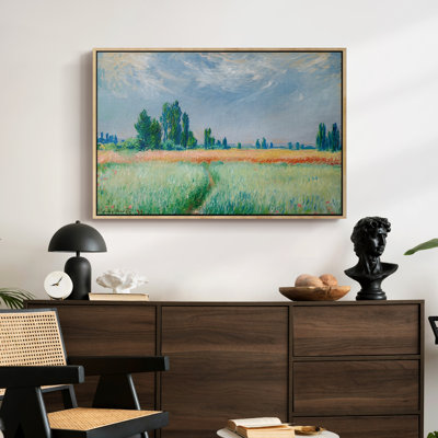 Le champ de blé (Champ de Blé), 1881 - Claude Monet, toile tendue avec châssis