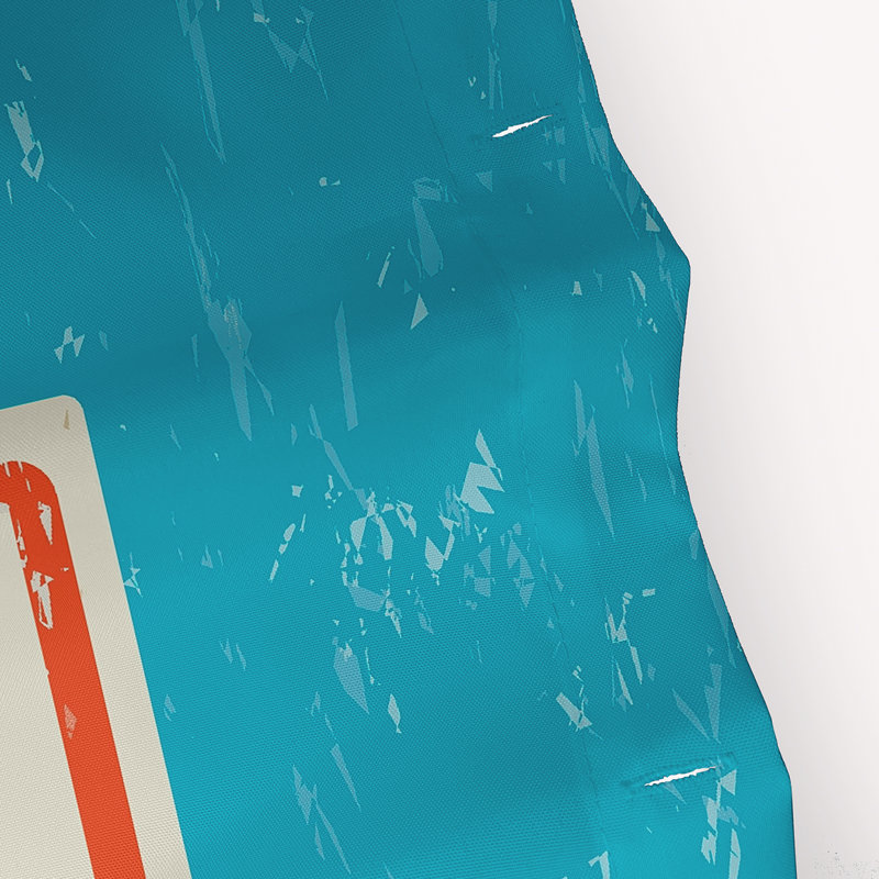 Rideau de douche simple Cairo, Turquoise